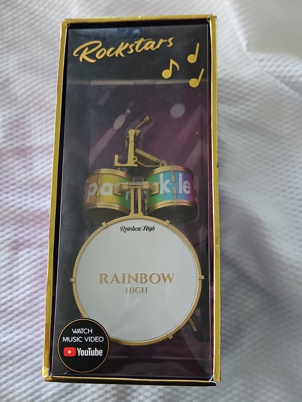 Rainbow Gold Mini Drum with Rainbow Accent Drums